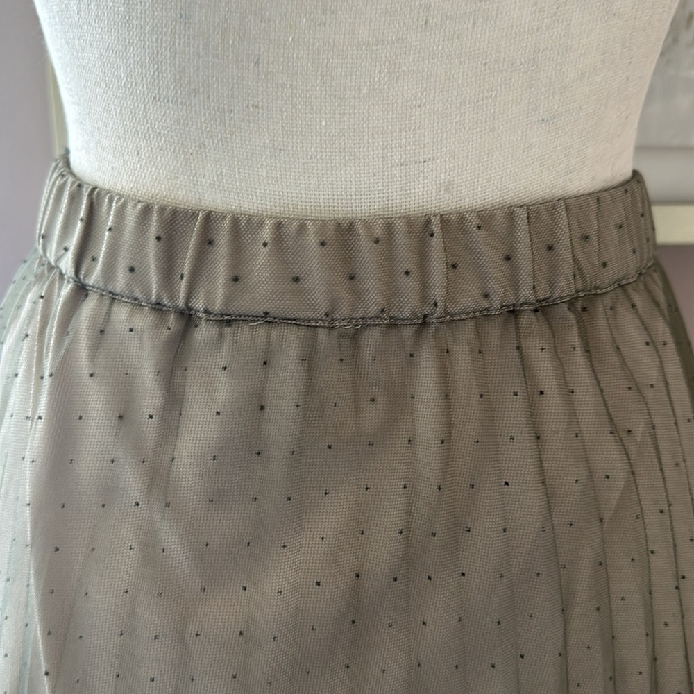 🐦‍⬛ H&M Tulle Swiss French Dot A-line midi Skirt size 12 - Picture 6 of 11